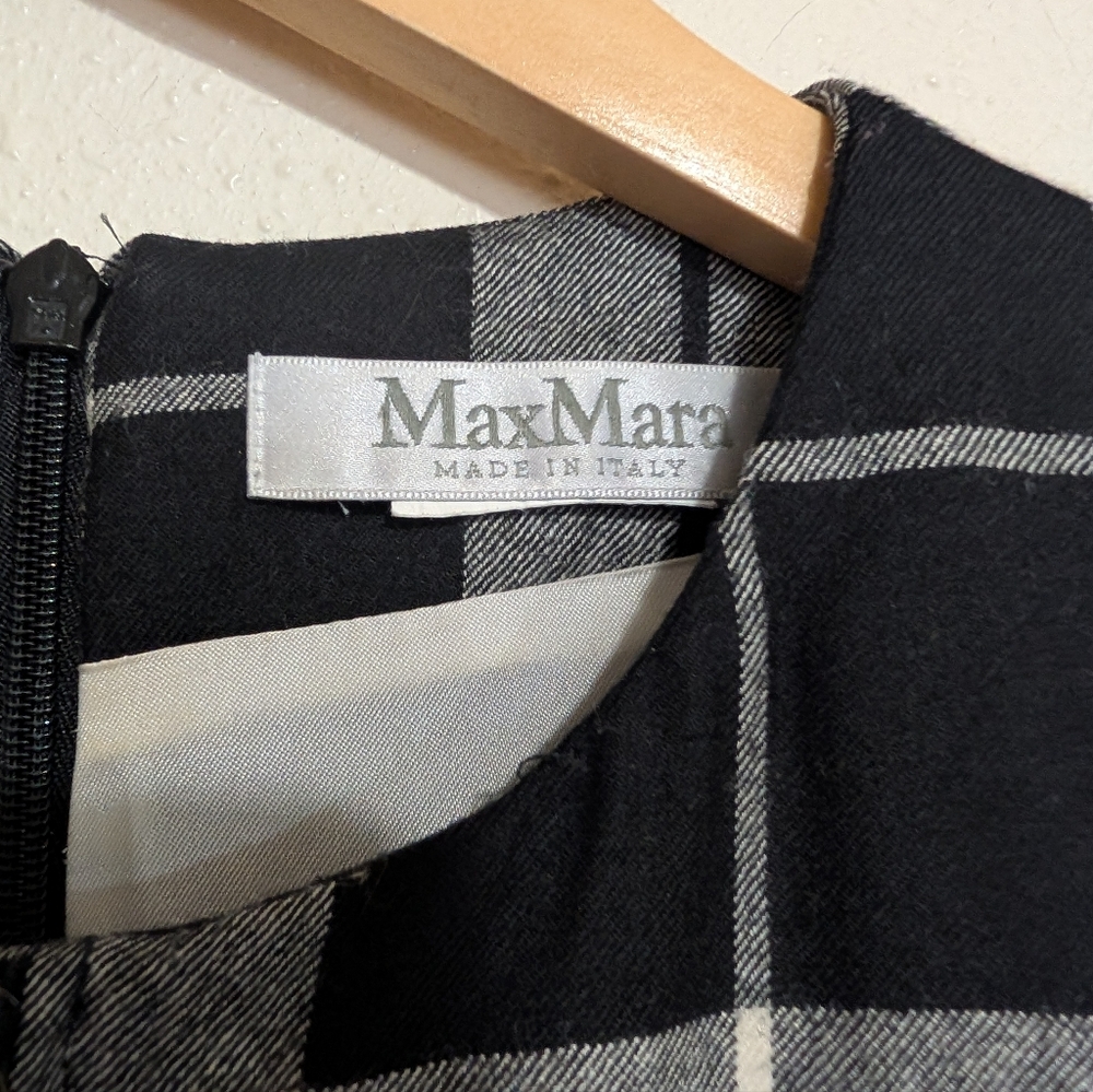 MaxMara Plaid Sleeveless Sheath Dress size S - Picture 3 of 9